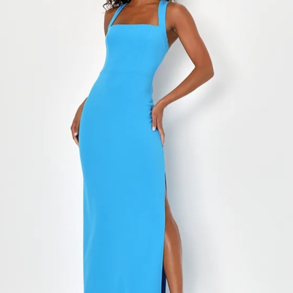 Lulu's Vibrant Blue Maxi Dress